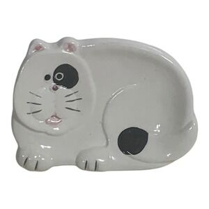 Nicholas Street Collectible Cat Spoon Rest 1998 Calico Cat An Original 4"